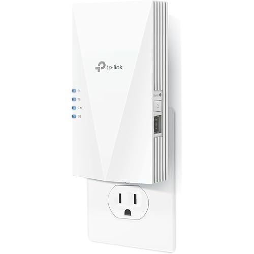 TP-Link AX1500 WiFi Extender Internet Booster(RE500X), WiFi 6 Range Extender Covers up to 1500 sq.ft and 25 Devices,Dual Band, AP Mode w/Gigabit Port, APP Setup, OneMesh Compatible
