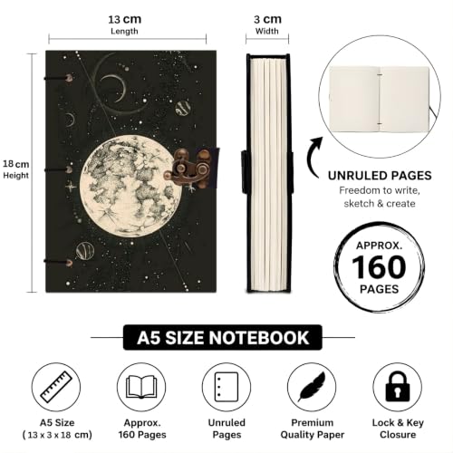 NIZAM HANDICRAFT Store NIZAM HANDICRAFT Moon Phase Journal Premium A5 - Image 6