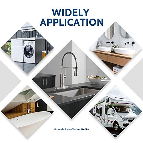 Purageir 10 Pack Pushfit Angle Stop Faucet Valve, 1/2" Push-Fit X 3/8" Comp, Quarter Turn 1/2" Nom X 3/8" Compression Shut Off Water Valve, Pex, Copper,Cpvc,Brass #TOP2