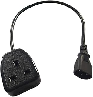 Mytlp Power Cable IEC C14 Cable Plug to 1 Gang Mains Power Lead (IEC C14 plug)