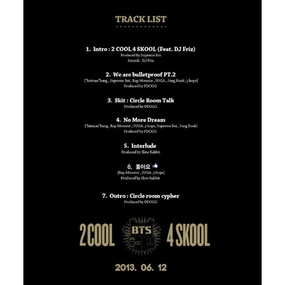 B.T.S - 1ST SINGLE ALBUM [2 COOL 4 SKOOL]