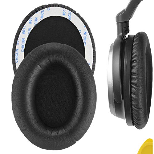 Geekria QuickFit Replacement Ear Pads for Audio-Technica ATH-ANC7, ANC9 Headphones Ear Cushions, Headset Earpads, Ear Cups Cover Repair Parts (Black)