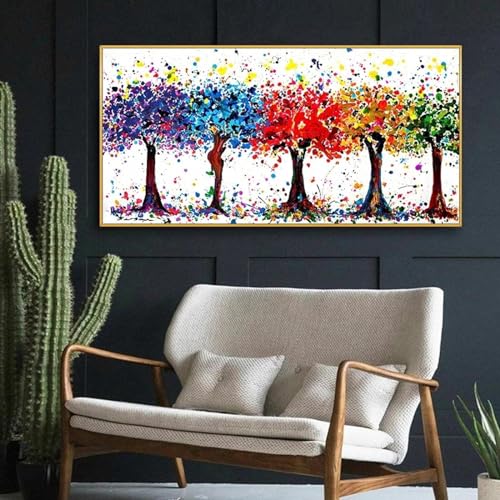 Paysage abstrait coloré sur toile pour créer un salon zen et inspirant