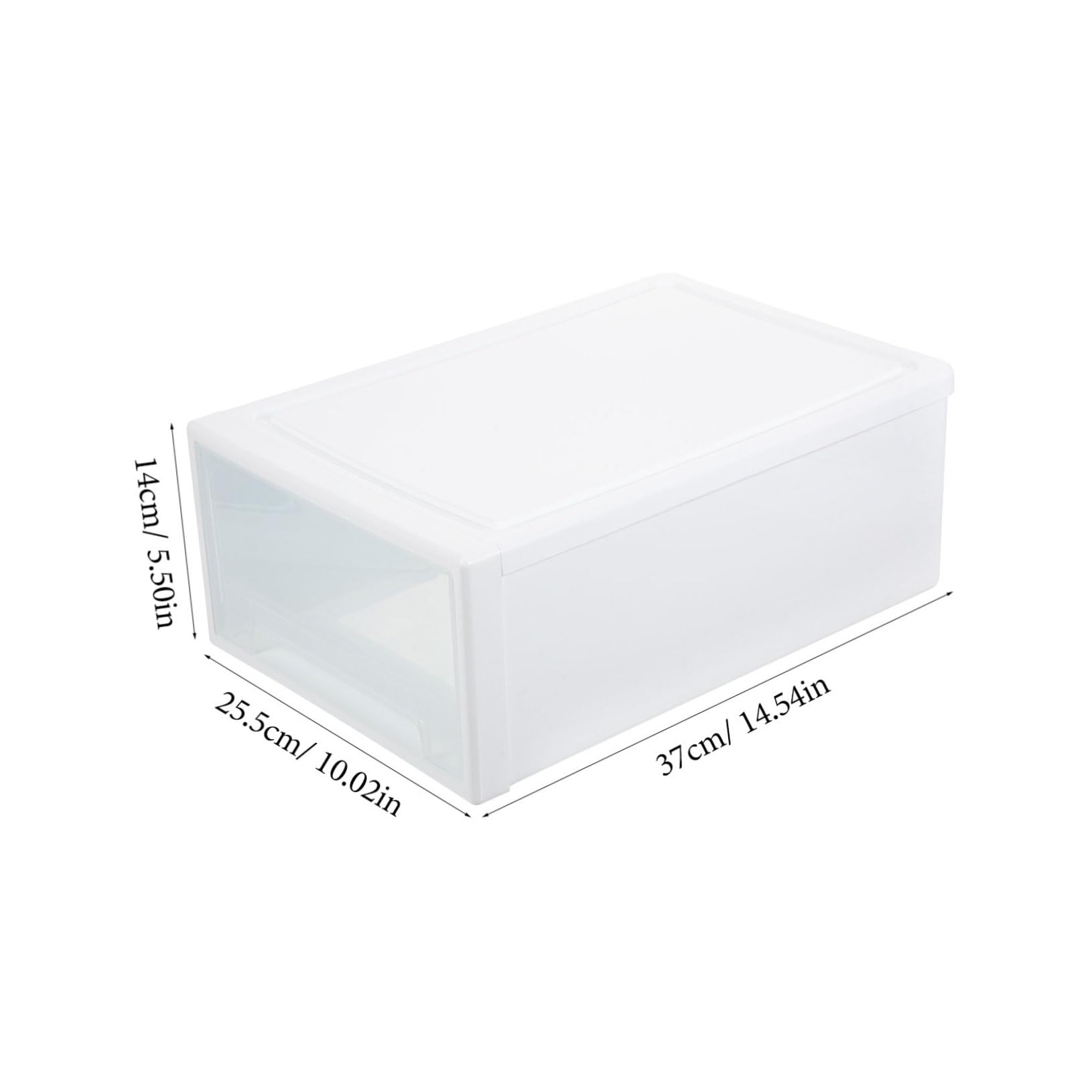 Ipetboom Aufbewahrungsbox aus Kunststoff Schubladenbox mit 13l Fassungsvermögen für Unterwäsche Socken und Kleidung Weiß Atmungsaktiv und Stapelbar für Kleiderschrankorganisation