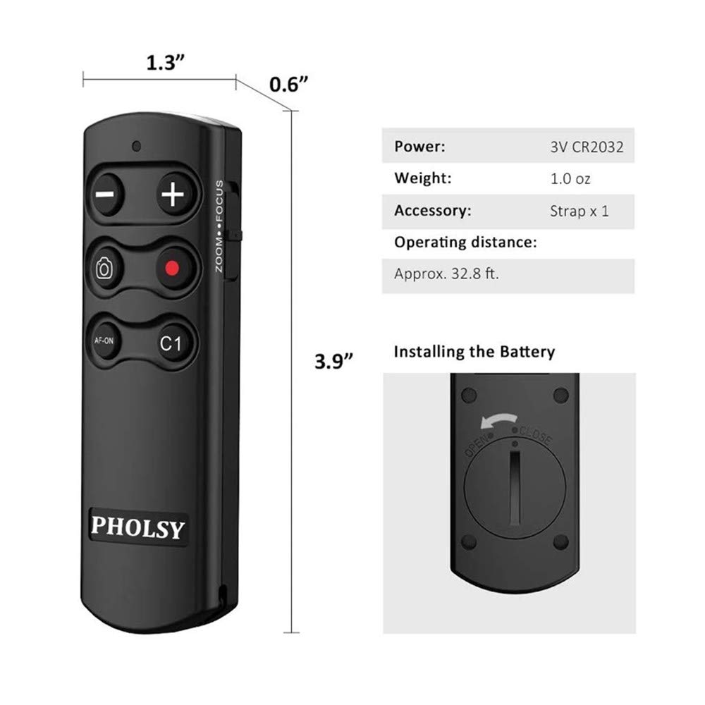 JJC Wireless Bluetooth Remote Control For Sony Cameras - Replaces Sony RMT- P1BT | Compatible With A7R5, A7M4, ZV-E1, A7C, A6600, A6400, A6100, A7R IV, A9 II, DSC-RX100 VII & More | Buy