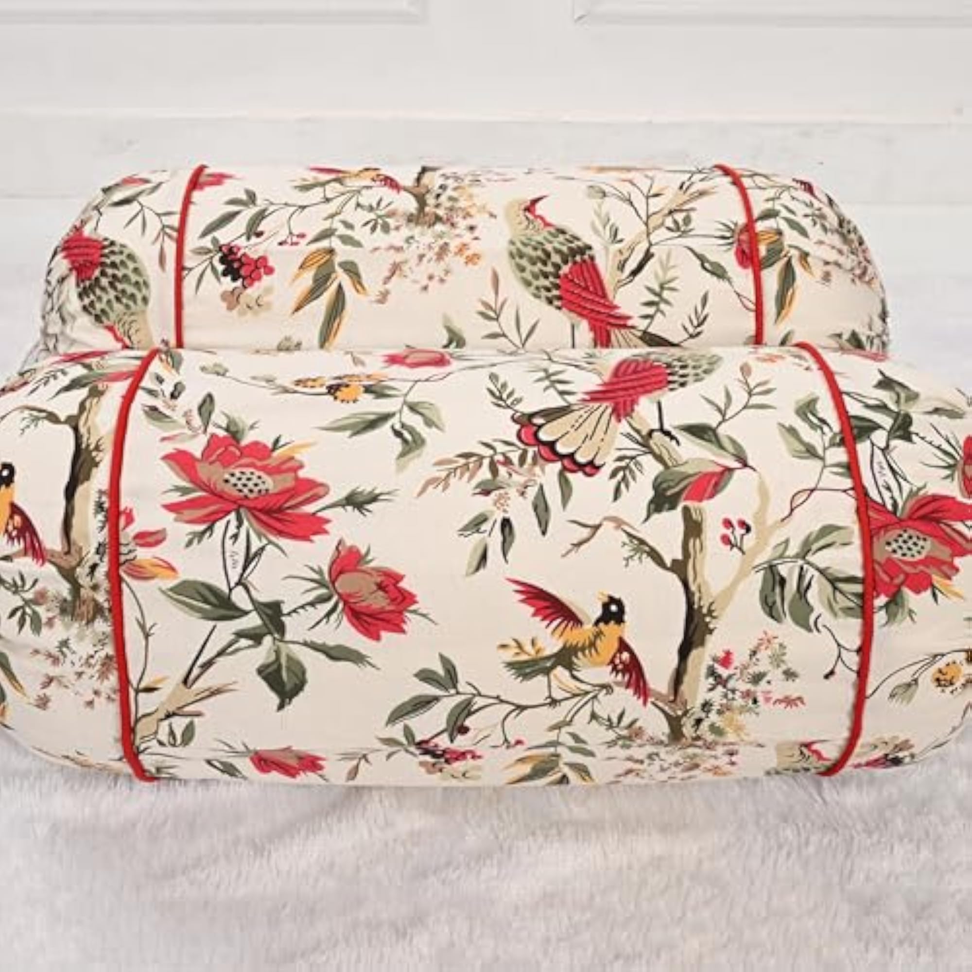 Cotton Bolster Cover, Set of 2, Handmade