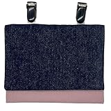 [ジュエリーショップエム] 移動ポケット 移動ポーチ クリップ ポケット ポーチ 子供用 男の子 女の子 シンプル 日本製 手作り デニム くすみピンク denim-usuPK NS