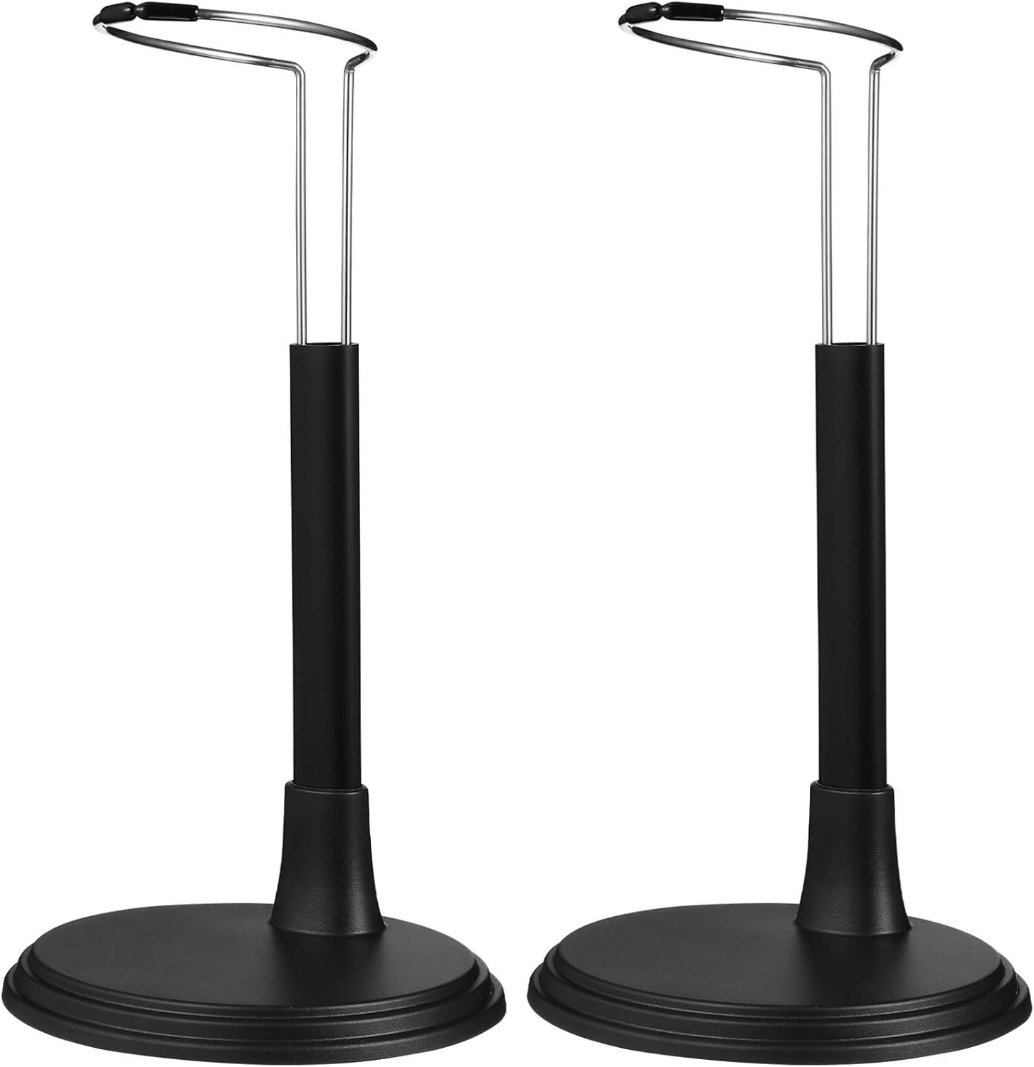 Toyvian 2pcs Doll Stands Display Holder Plastic Mini Doll