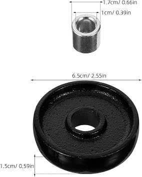 HEMOTON Trolley Jack Front Wheel, 2 Ton Replacement