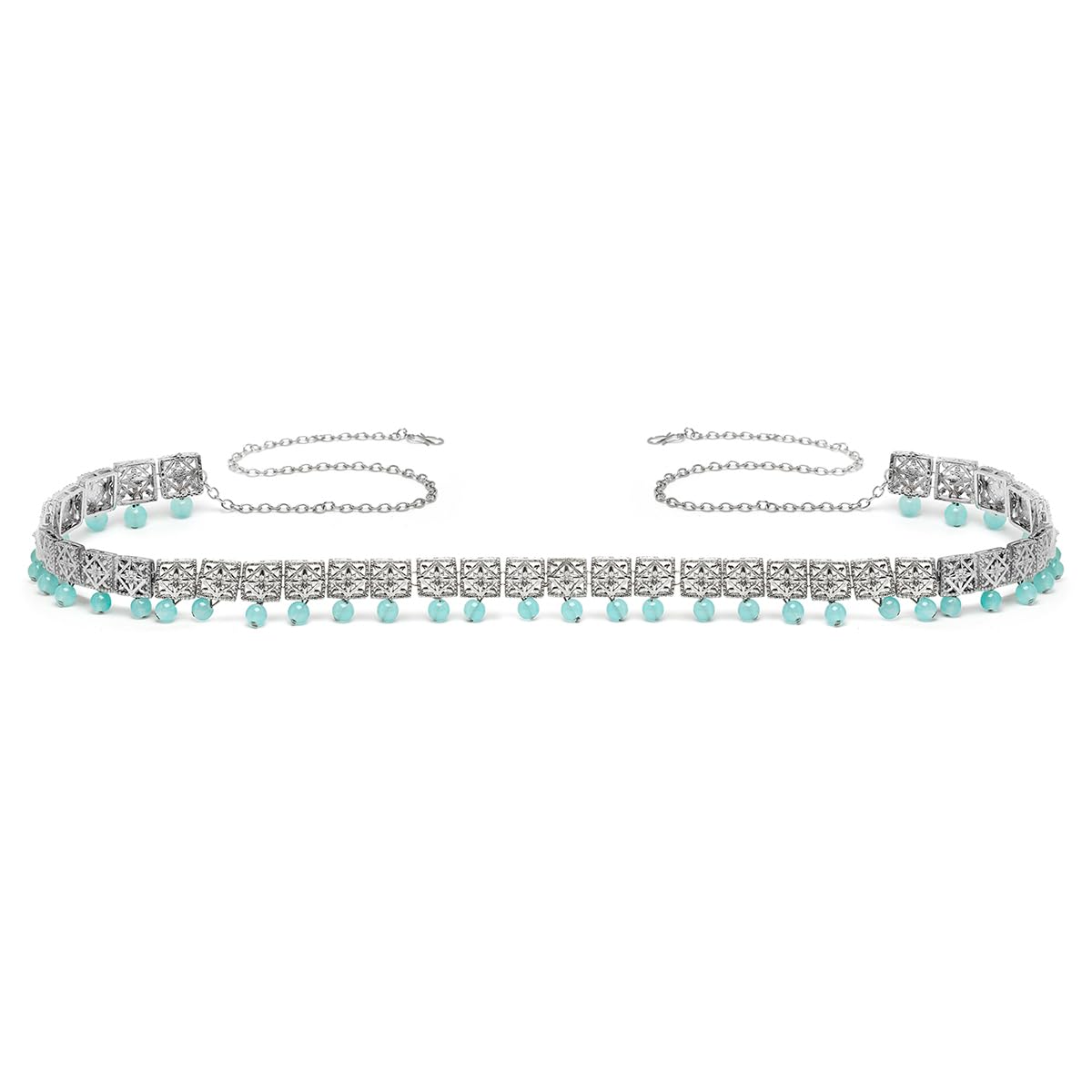 See full amazon price history chart for Karatcart Oxidised Silver Light Blue Beads Kundan Kamarbandh for Women Karatcart Oxidised Silver Light Blue Beads Kundan Kamarbandh for Women (B0CRB1H4ZJ) Amazon Price History, Amazon Price Tracker