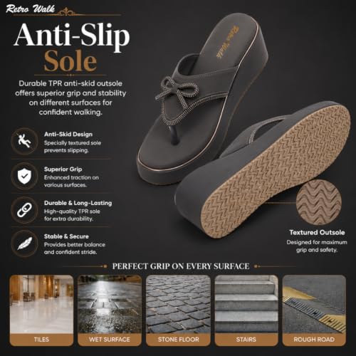 Image of Women Soft Synthetic Embellished Comfort Flats for Casual Ethnic |TPR Sole Slip On Sandalsfor Women & Girls | Lightweight Chappals for Ladies