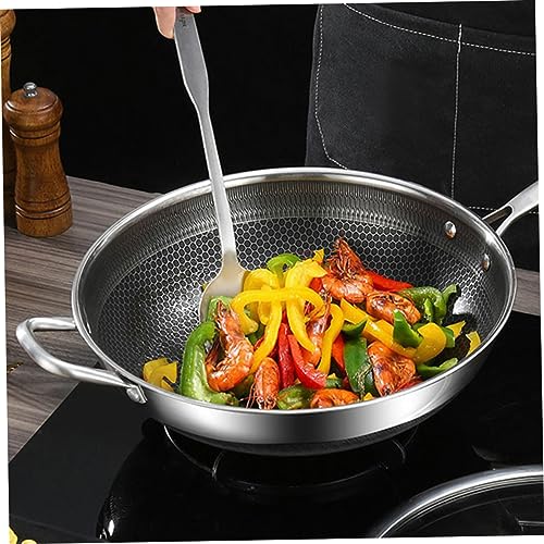 Wok estilo chino antiadherente de acero inoxidable miniatura 2