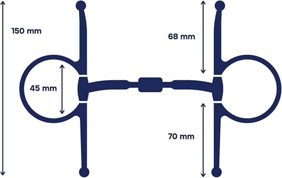 Full Cheek Snaffle Bit, Capsule Sweet Iron