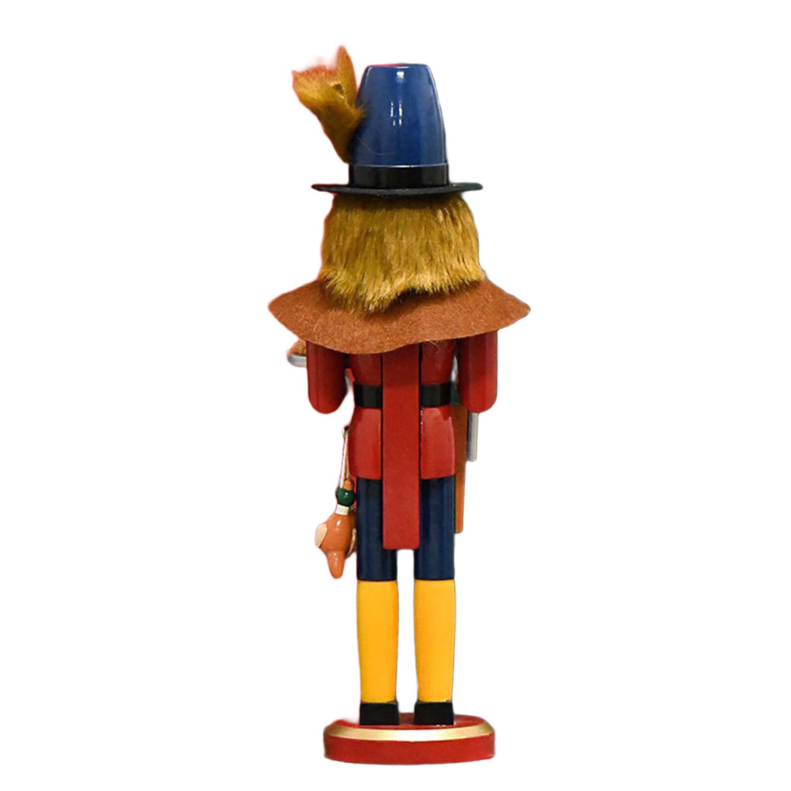 Msioytog Christmas Nutcrackers Ornaments Wood Nutcrackers Christmas Decorations Figures Puppet Home Decor for Xmases Desktop Figures