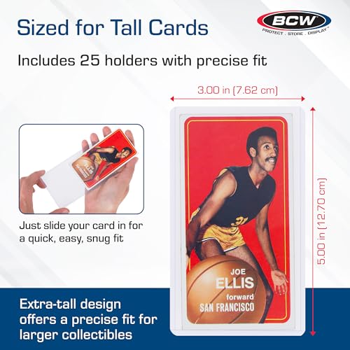 BCW 1-TLCH-Tall Tall Card Topload Holder