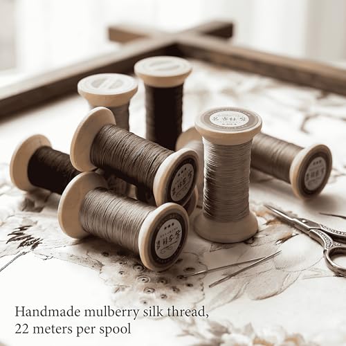 Image of Natural 100% Mulberry Handmade Embroidery Silk Thread Silk Floss (23)
