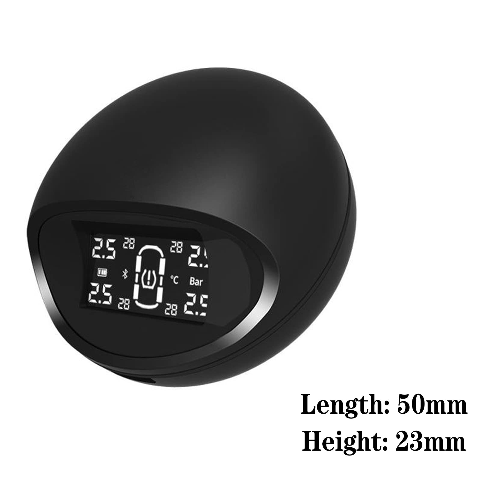 Mini Sistema di monitoraggio della Pressione dei Pneumatici TPMS, sistemi di monitoraggio della Sicurezza Wireless con 4 sensori Esterni, Controllo App Intelligente/Display LCD Digitale/r