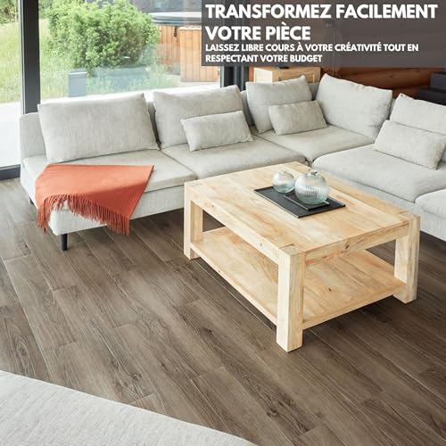 Carrelage adhésif sol imperméable en vinyle | Pose rapide sans colle - 5