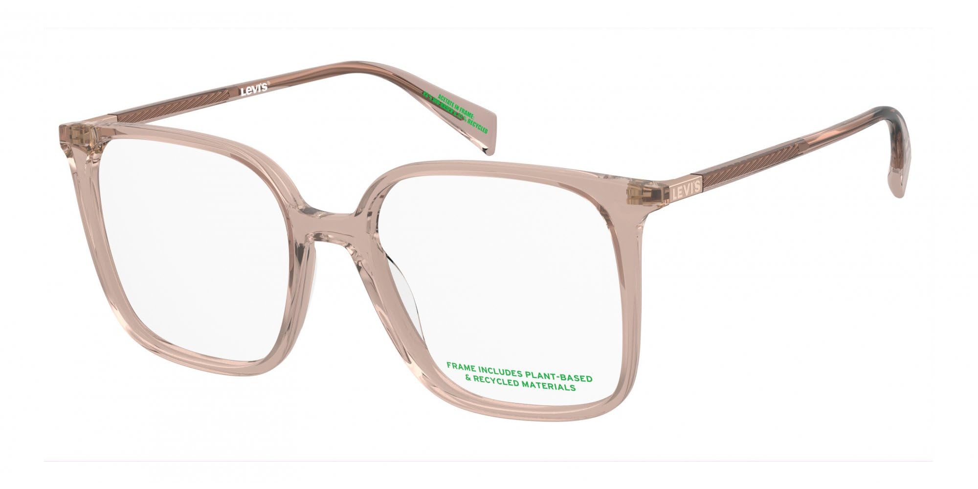 LEVI'S LV 1114 damskie okulary przeciwsłoneczne, kwadratowe oprawki, kolor różowy, rozmiar 53-17-140