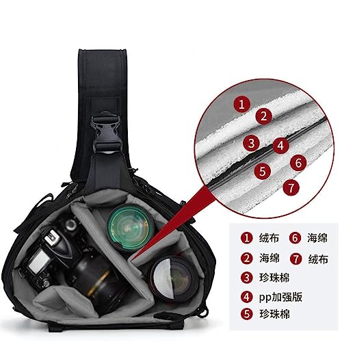 Bolsa cruzada para cámara con funda impermeable y correa de hombro triangular 5