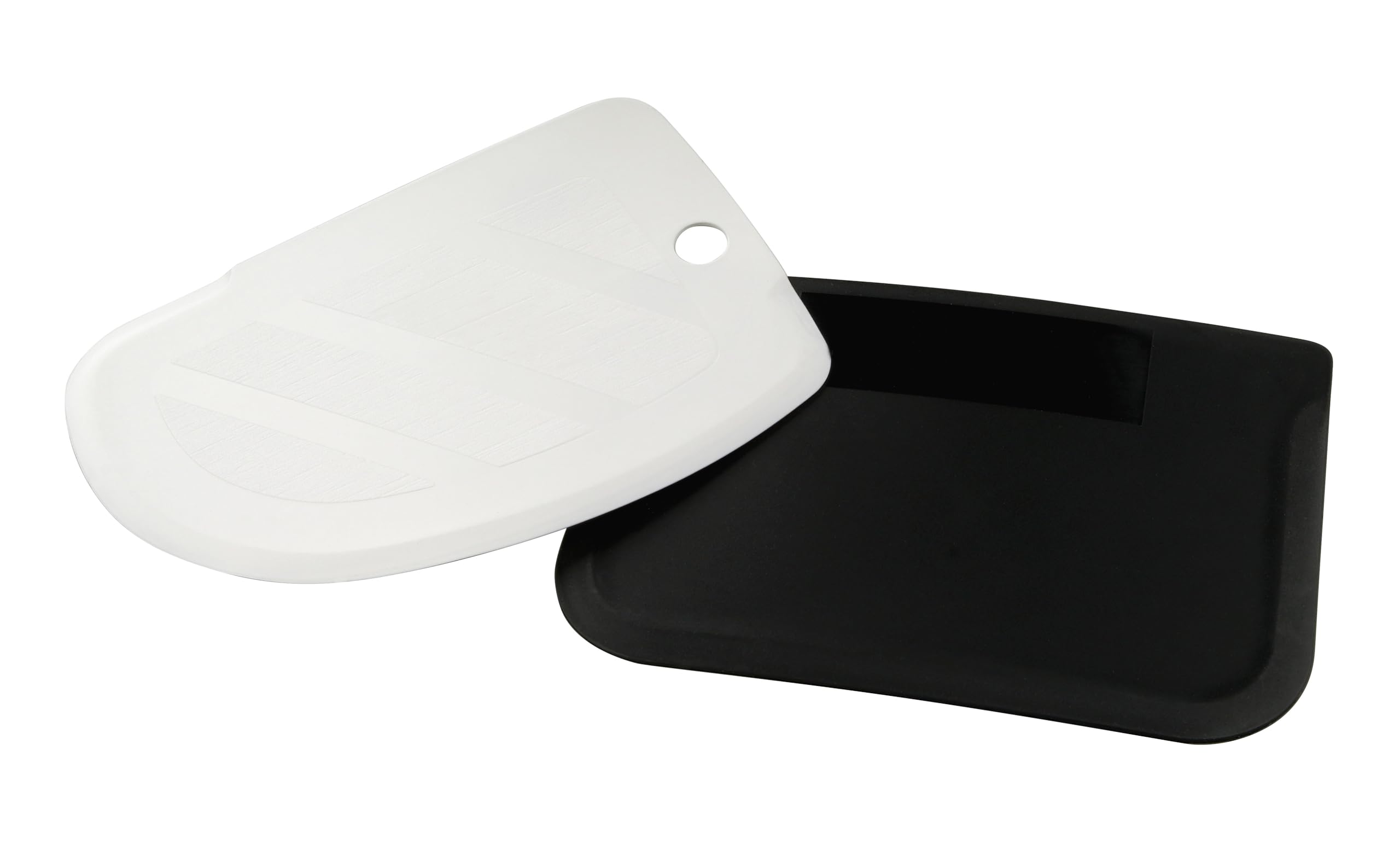 FMprofessional 2-teiliges Teigkarten-Set - perfekt zum Glattstreichen, Dekorieren und Ausschaben von Teig - hitzebeständig und spülmaschinenfest, Schwarz/Weiß