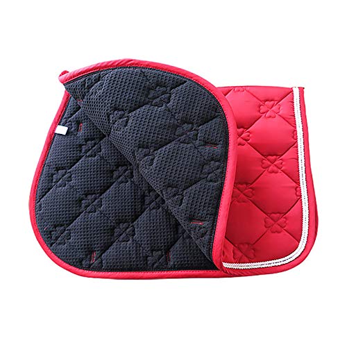 Tapis de selle rembourré rouge avec correction intégrée pour protéger le dos - 4