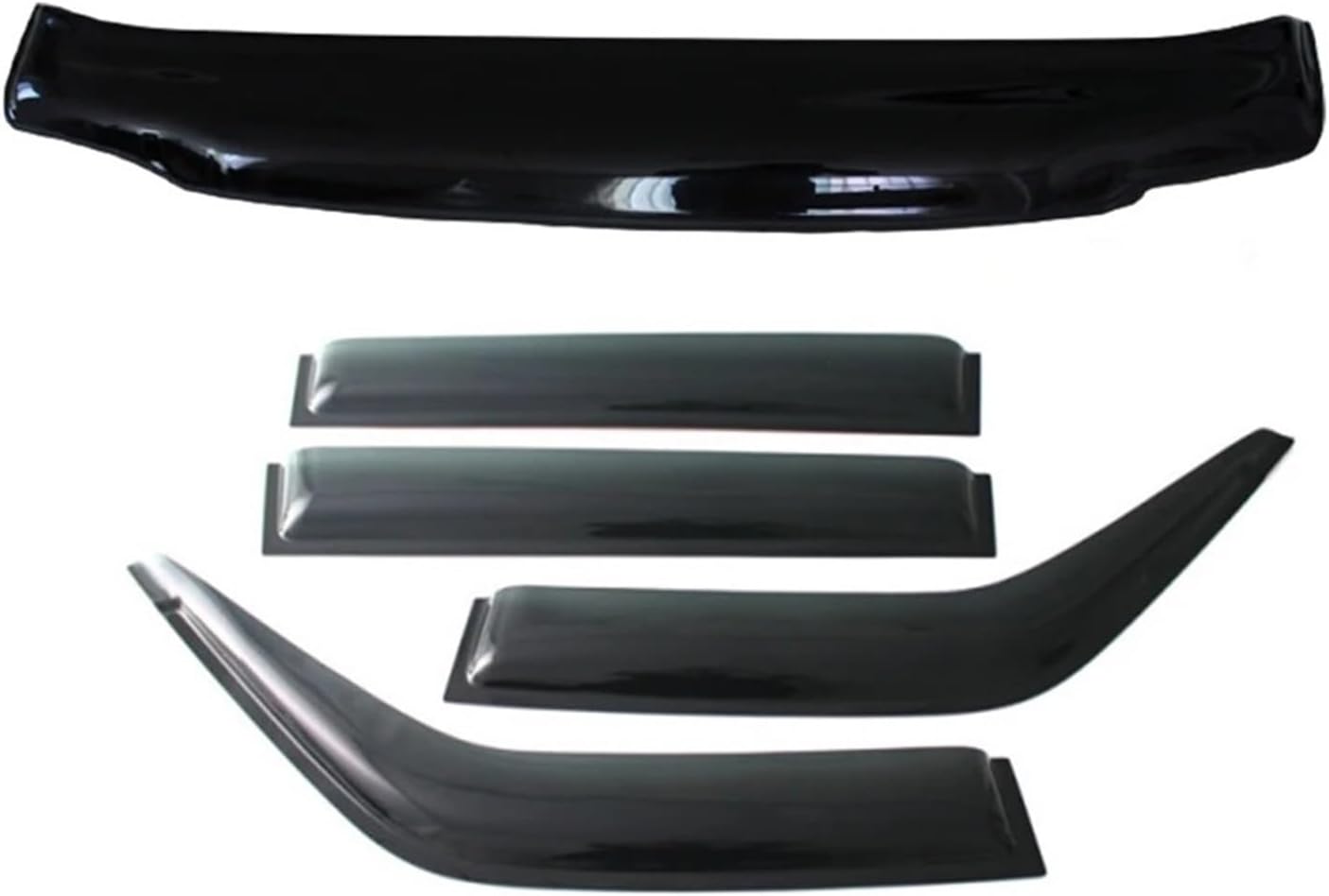 Bonnet Guard Front Bug Shield Hood Compatible for Toyota Land Crusier Prado Fj90 1996 1997 1998 1999 2000 2001 2002 Protector Tinted Bug Shield Hood Deflector(Hood And Visors)