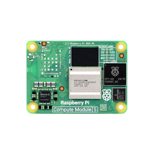Raspbery Pi コンピューティング モジュール コアボード コンピューティング モジュール 5、ワイヤレスなし / 16GB RAM / 64GB eMMC フラッシュ (CM5016064)