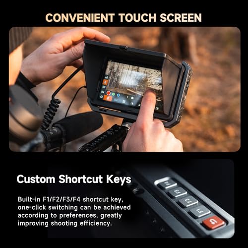 VILTROX DC-X3 2000 Nits SDI Camera Field Monitor, 4K HDMI 6 inch Touchscreen On Camera Monitor, 3D Lut 1920X1080 HD Focus Peaking Assist Full Waveform Video Field Monitor with Battery Sunshade Hood