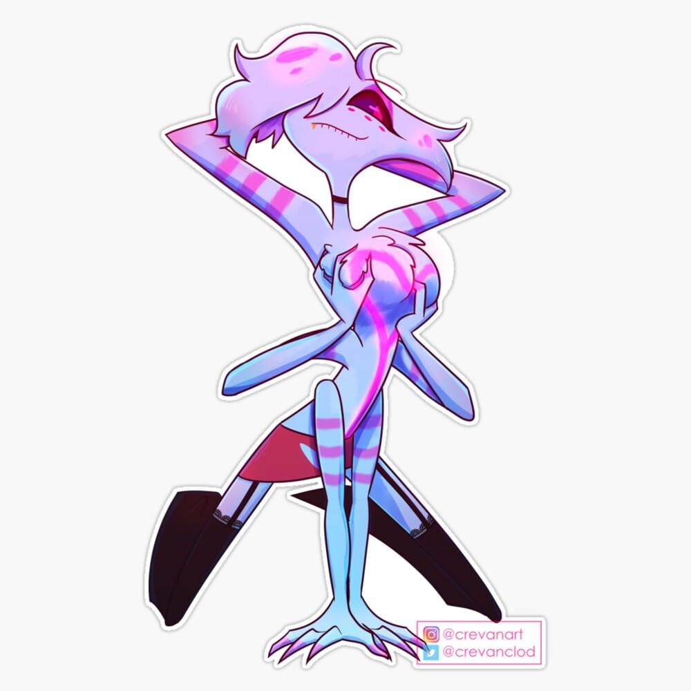 Angel Dust Pin-Up Bumper Sticker Vinyl Decal 5"