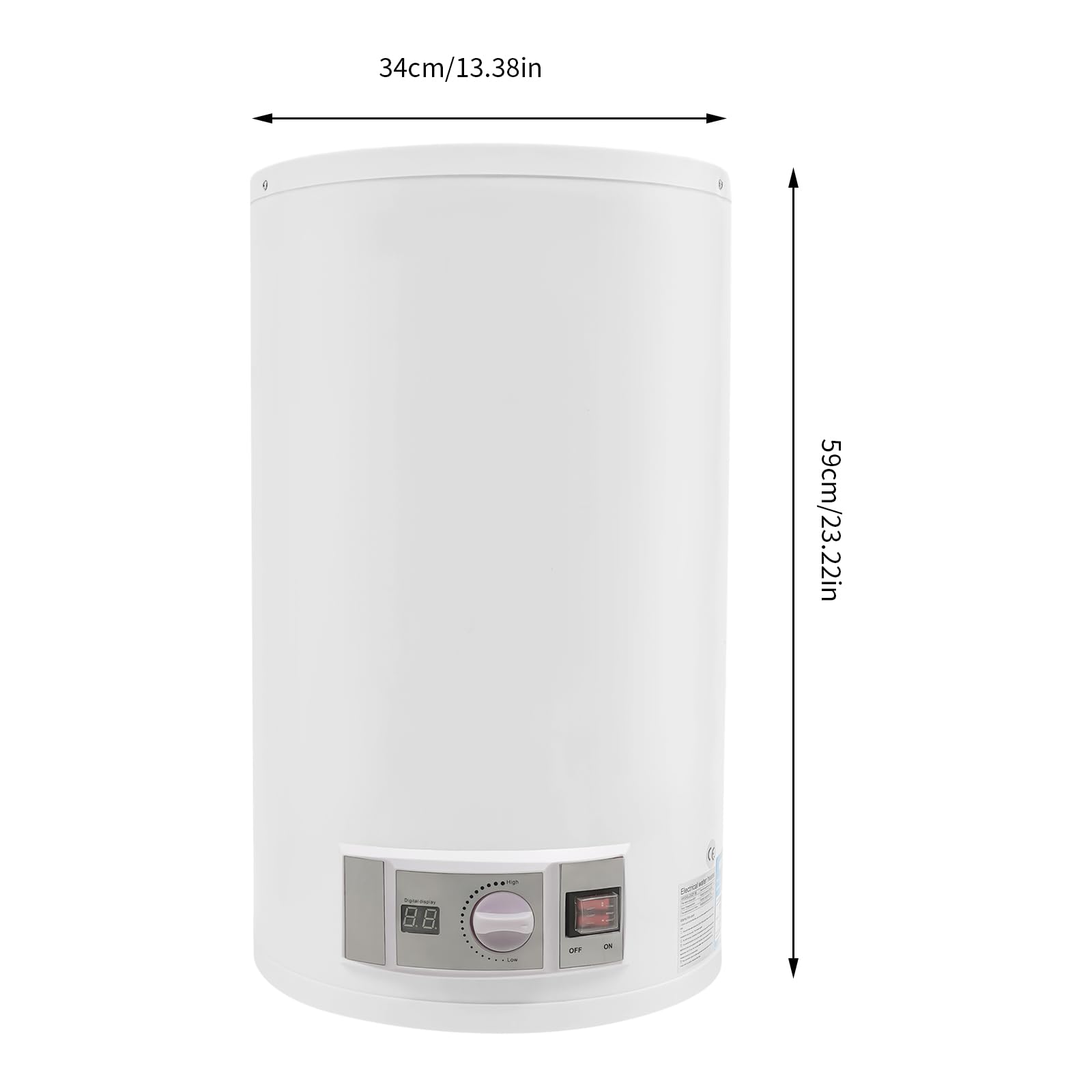 Elektryczny zbiornik ciepłej wody o pojemności 50 litrów, moc grzewcza 1500 W i termometr, energooszczędny, zawór bezpieczeństwa, bojler na wodę, bojler ciepłej wody do łazienki, salonów
