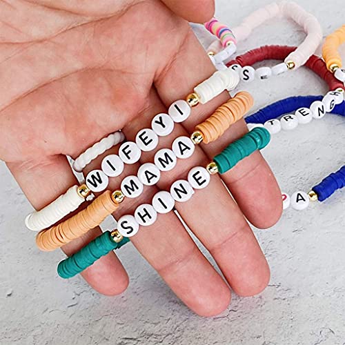 MISHITI Conjunto de miçangas espaçadoras de argila de polímero redondo plano para fabricação de joia