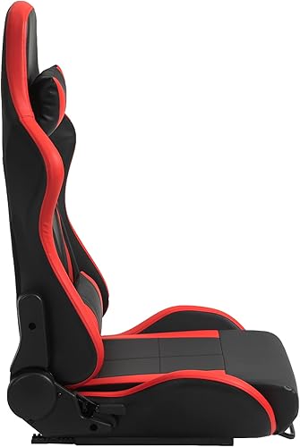 Miniatura 7 de Asientos de carreras, rieles de doble deslizamiento, asientos universales de carreras con almohadas de cintura para cuello y cintura para simulador