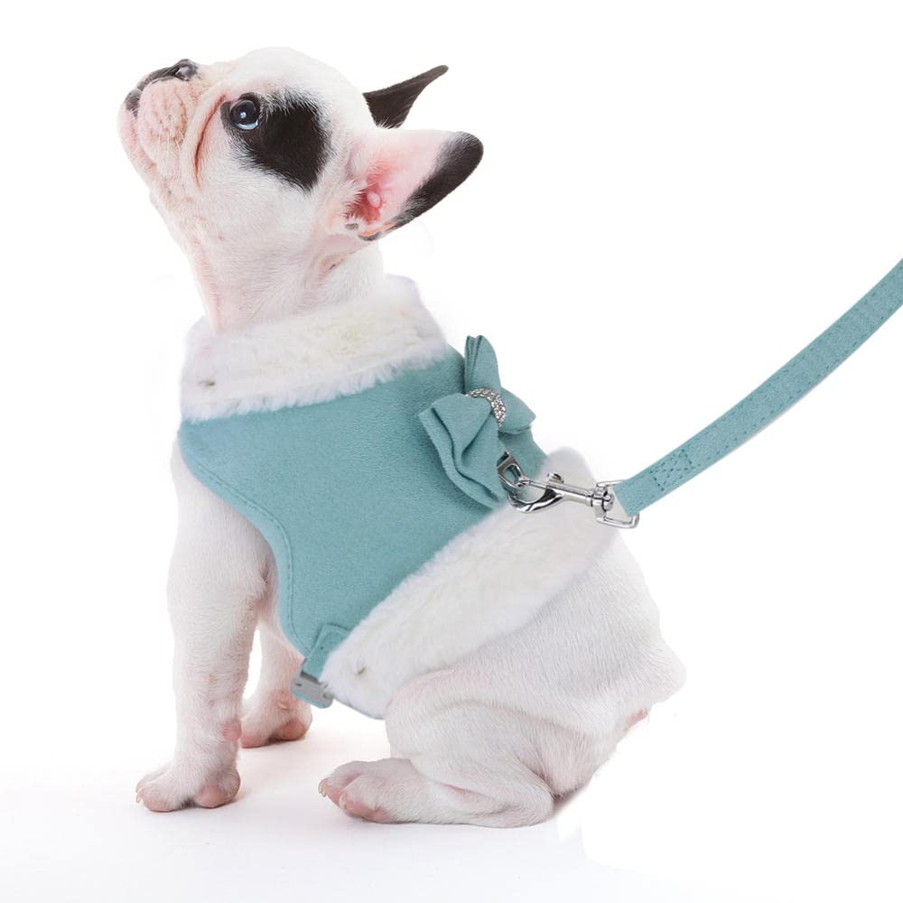 Arnés para perro con correa para perros pequeños, chaleco cálido para cachorros, diseño cómodo y duradero