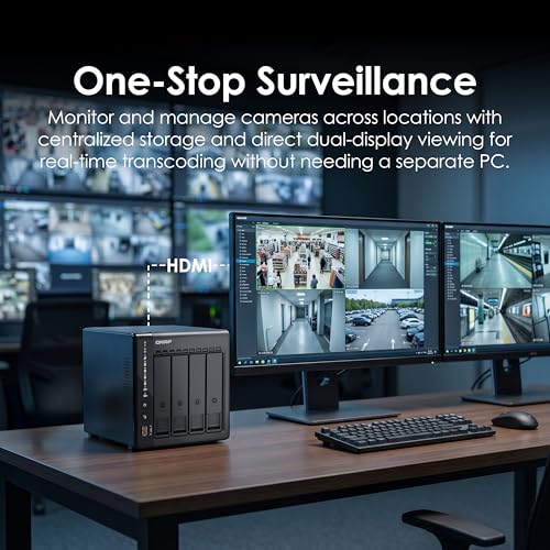 Image of QNAP TS-453E-8G-US 4 Bay Desktop NAS | Intel Celeron Quad-Core Processor, 8 GB DDR4 RAM, Dual 2.5GbE Network Connectivity, Diskless