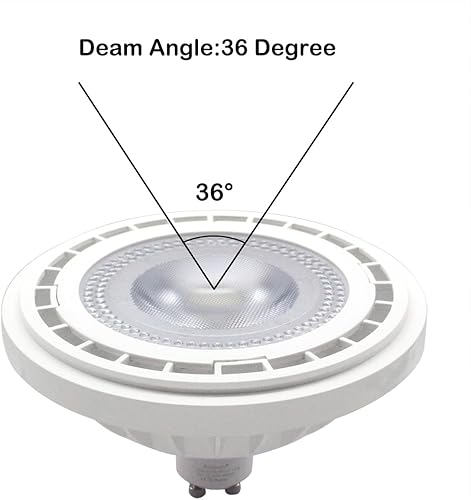 Miniatura 6 de Rowrun Bombilla LED AR111 basada en GU10, 12 W, 1200 lúmenes, luz de inundación LED regulable de 100 W, reemplazo halógeno de 100 W, reflector de