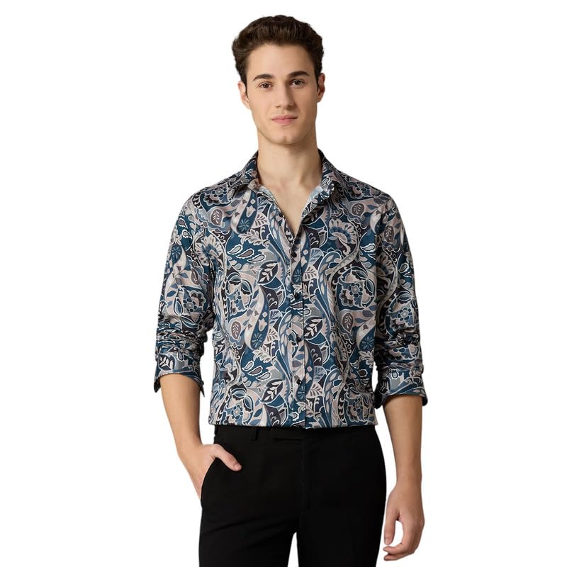 Image of MARK & ALBERT Men's Slim Fit Cotton Formal Shirt