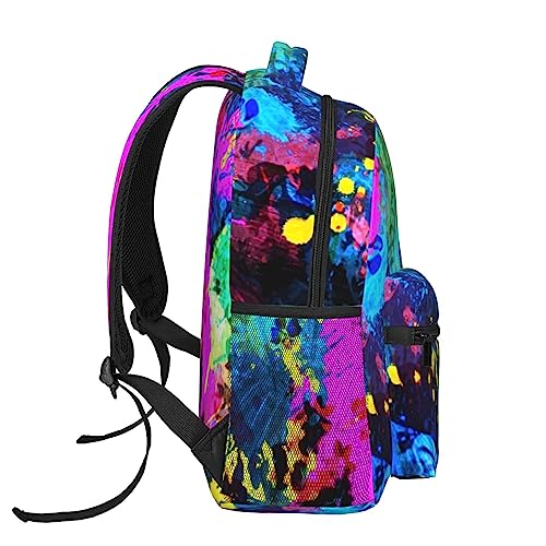 RIMENCH Backpack Paint Splatter Dark Colorful Business Travel Durable Laptops Backpack College Computer Bag for Women & Men3