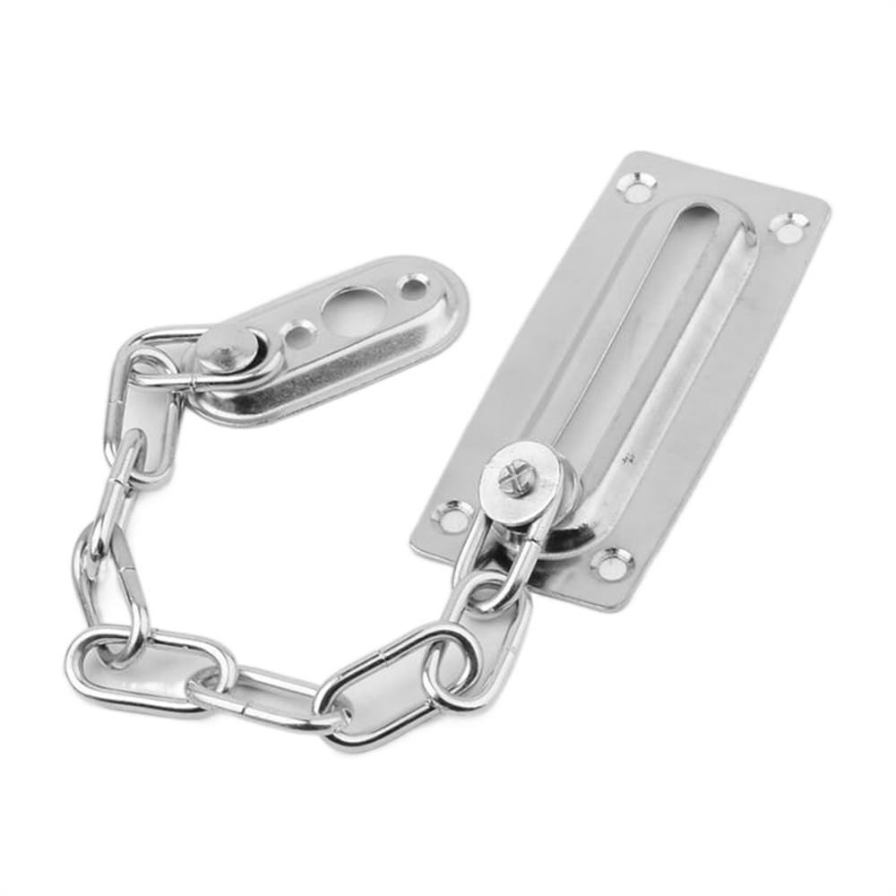 Lkfjnhepf 761536 Door Chain Door Restrict Window Anti-Theft Loack Stainless Steel Silver Color Safety Chain Locks Bolt Latch Cabinet Guard