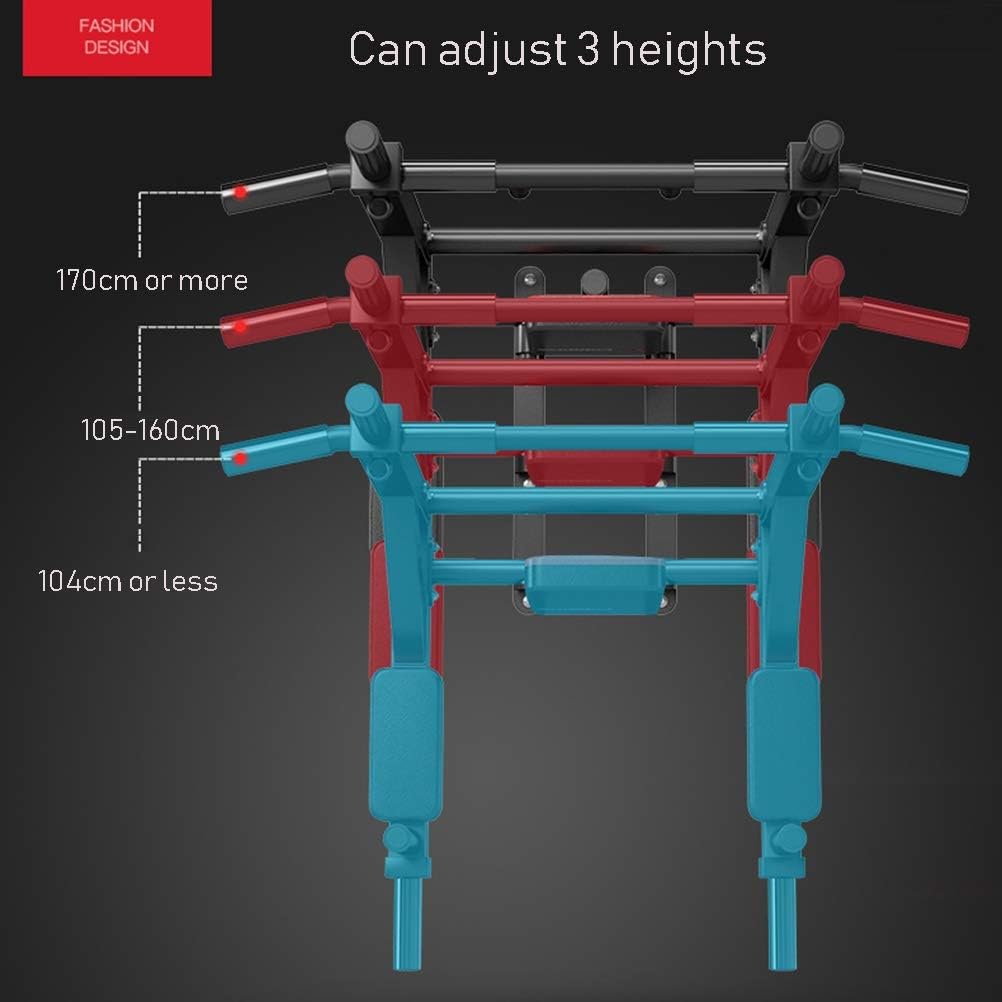 AGYH Wall Mounted Multifunctional Strength Training Chin -up Bar, Dip Stand for Indoor Home Gym Workout, Power Tower Set Support to 400kg