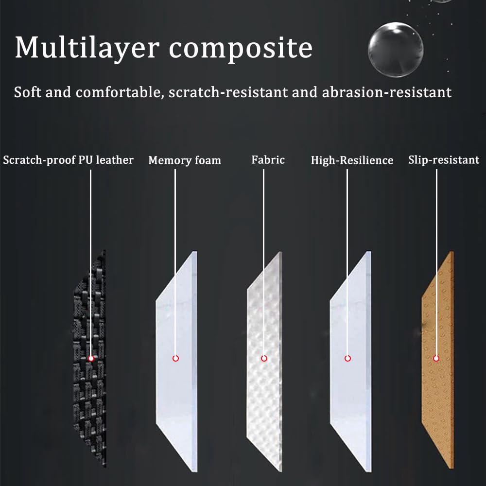 Ensemble complet de housses de siège de voiture universelles en cuir synthétique avant et arrière – Coussins de voiture pour Toyota Auris, Avensis, Camry, Corolla, Highlander, Hilux, Land, Cruiser