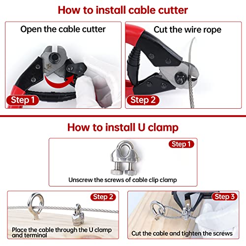 Muzata MZZ1615 Cable Cutters Wire Cutters Heavy Duty Stainless Steel Wire Rope Seal Aircraft Cutter Up To 5/32 Inch thumb #2