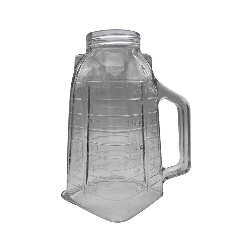 Blender szklany słoik z 5 filiżankami, kompatybilny z modelami blendera Oster 4108, 4109, 4106, 4110, 4111, 4117 serii Classic i blenderem serii Osterizer (szkło, słoik na 5 filiżanek)