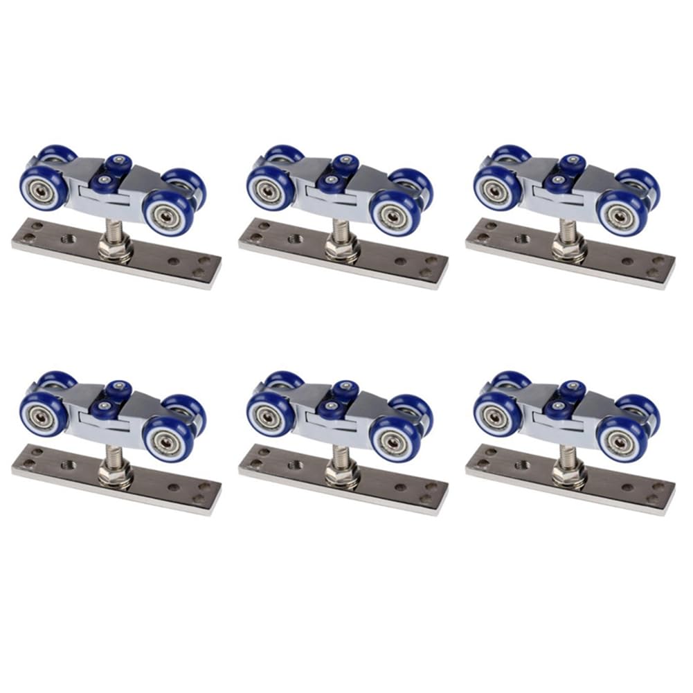 6 x Wooden Folding Door Hardware Sliding Door Pulley Furniture Hardware Wheel Barn Door Roller Wall Door Folding Door