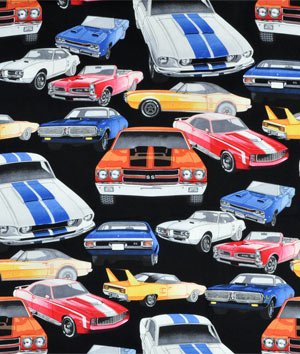 Alexander Henry Nicole39;s Prints Pure Muscle Black Cotton Fabric by The Yard