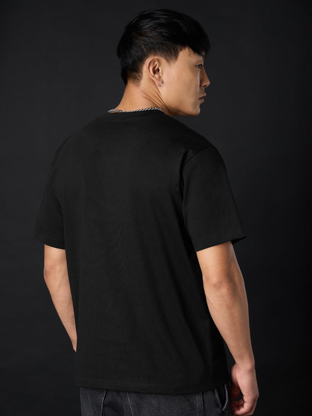 The Souled Store Naruto Shippuden Chibi Pain T-Shirt Herren Jungen Kurzarm Rundhals Schwarz Baumwolle Relaxed Fit Leicht Bequem für alle Jahreszeiten