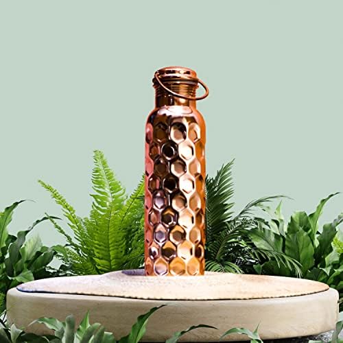 Handcrafted Copper Water Bottle: Ayurvedic Yoga, Leak Proof (950ml