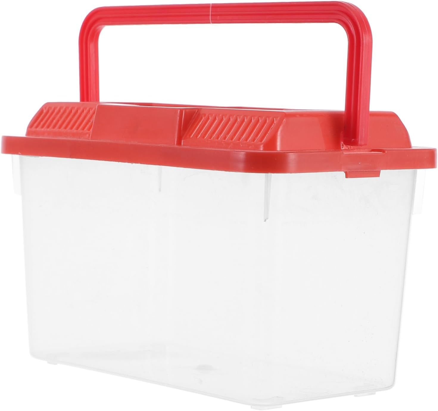 Portable Fish Tank 5.90X3.93X3.46In Transparent Pet Transport Box with Handle for Reptiles Turtles and Small Fish Travel Carrier