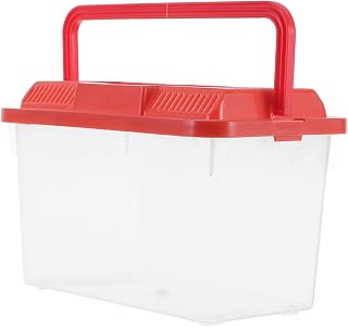 Portable Reptile Terrarium Plastic Fish Tank and Turtle Carrier Easy Maintenance Aquarium Breeding Box for Small Pets and Tortoises Travel Friendly Design