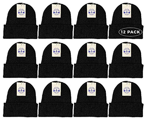 Image of YACHT & SMITH Winter Beanies, Bulk Cold Weather Thermal Warm Stretch Skull Cap, Mens Womens Unisex Hat